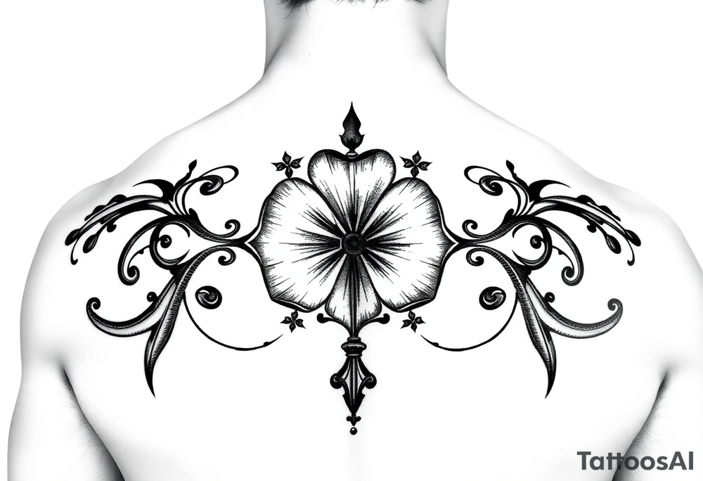 A five leaf clover grimoire from black clover tattoo idea