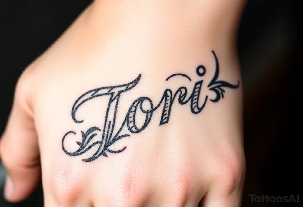 Name Tori with tribal tattoo idea