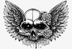 See no evil hear no evil speak no evil with angel wings wrapped around them tattoo idea