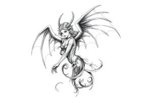 Angel devil tattoo idea