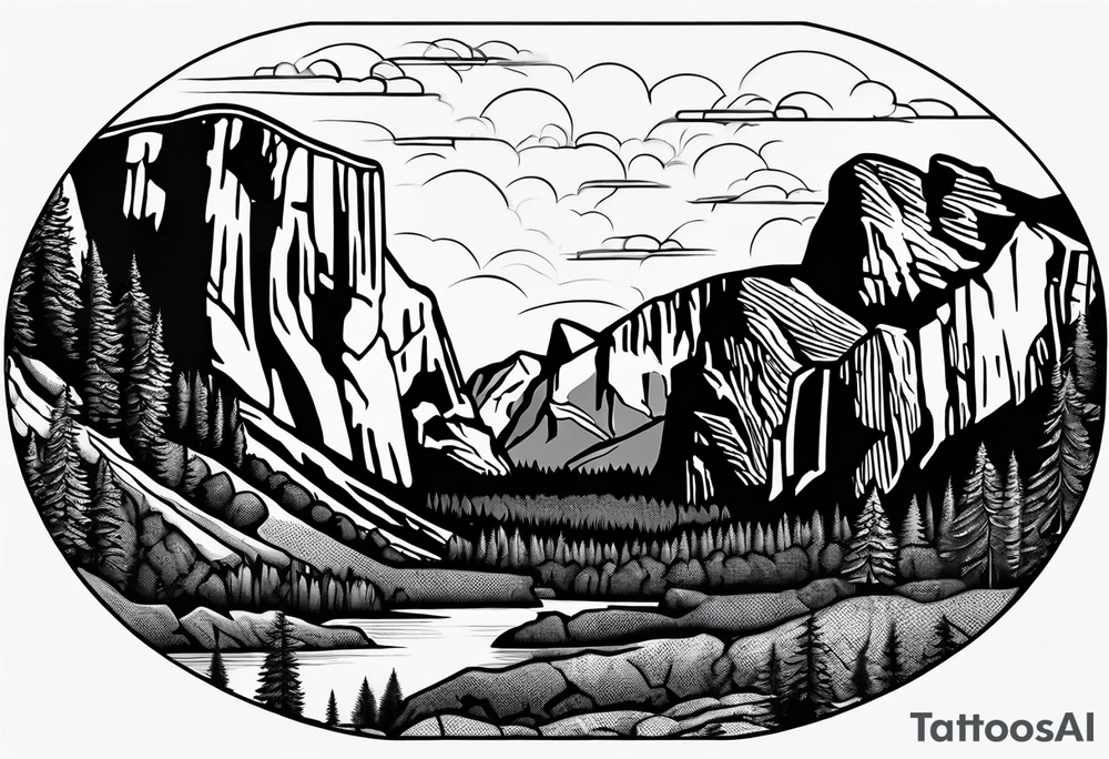Yosemite national park,  forearm tattoo idea