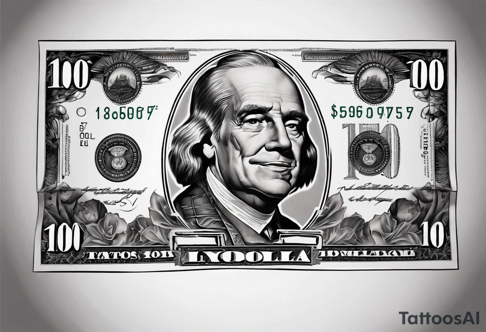 100 dollar bill tattoo idea