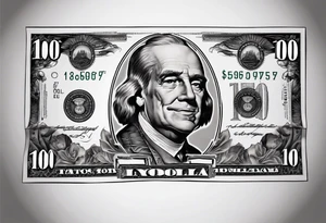 100 dollar bill tattoo idea