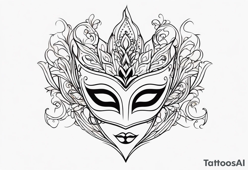 masquerade ball tattoo idea