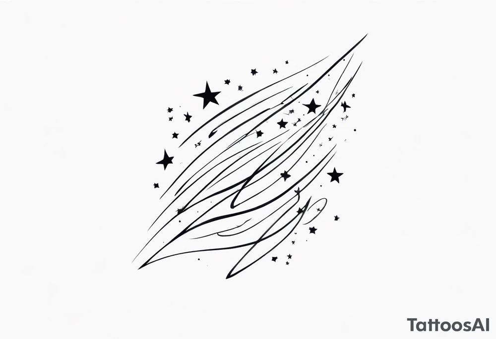 lightning stars tattoo idea