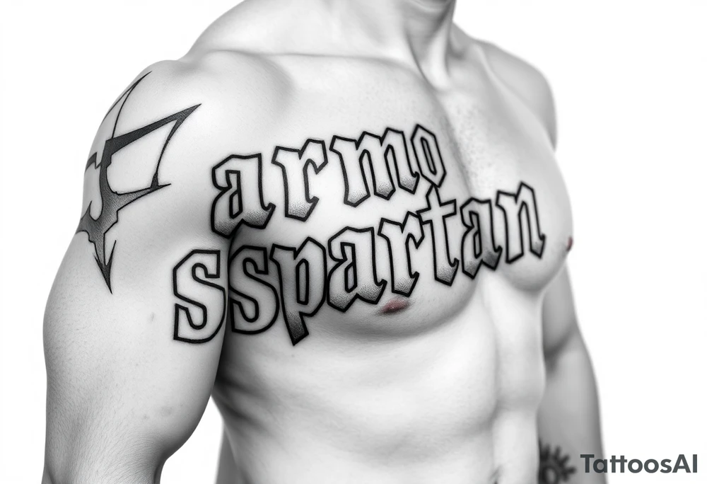 armor spartan tattoo idea