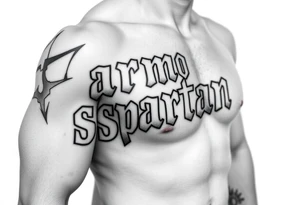 armor spartan tattoo idea