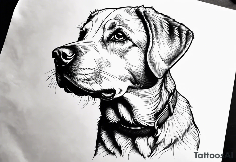 Labrador puppy jumping tattoo idea