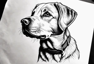 Labrador puppy jumping tattoo idea