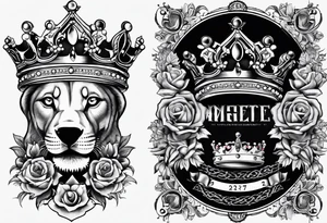 Crown composed of the numbers 23, 21, and 27. tattoo idea