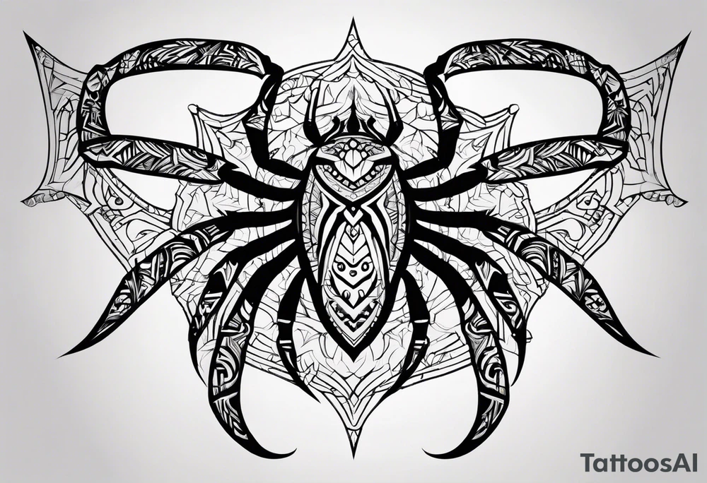 Neotribal spider tattoo idea
