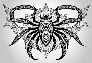 Neotribal spider tattoo idea