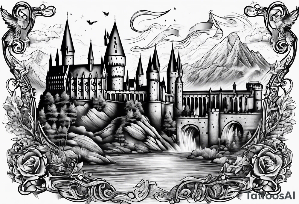Harry Potter and NCJB letters tattoo idea