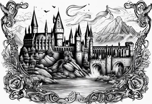 Harry Potter and NCJB letters tattoo idea