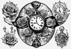 Time puzzle tattoo idea