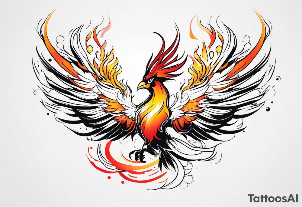 phoenix being reborn tattoo idea