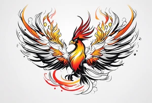 phoenix being reborn tattoo idea