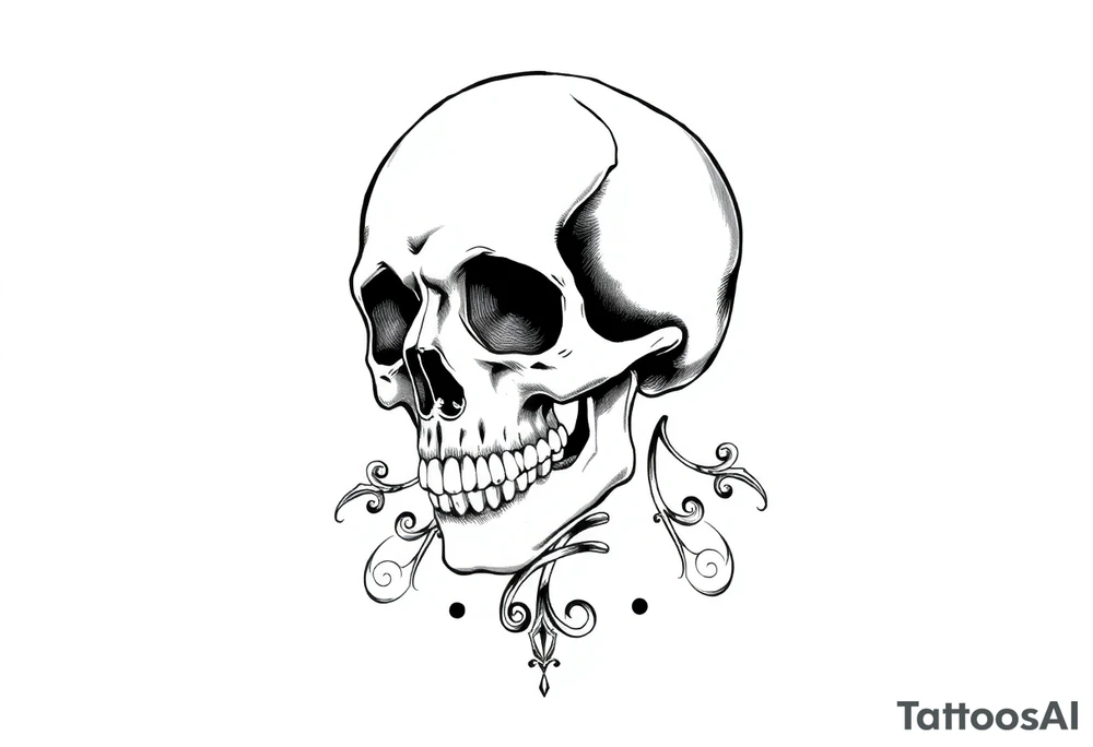 Gothic, skull tattoo idea