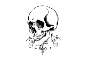 Gothic, skull tattoo idea