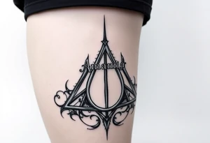 Amanda name, with deathly hallows tattoo idea