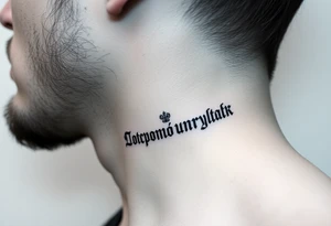 russian orthodox phrase IN russian Cyrillic on the side of my left neck tattoo idea