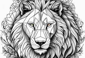 lion and wolf together but playful tattoo idea