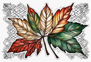 Tartan mable leaf tattoo idea