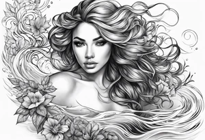 flowing 
water tattoo idea