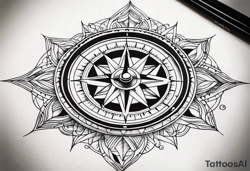 Prismatic compass tattoo idea