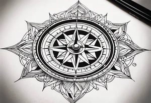 Prismatic compass tattoo idea