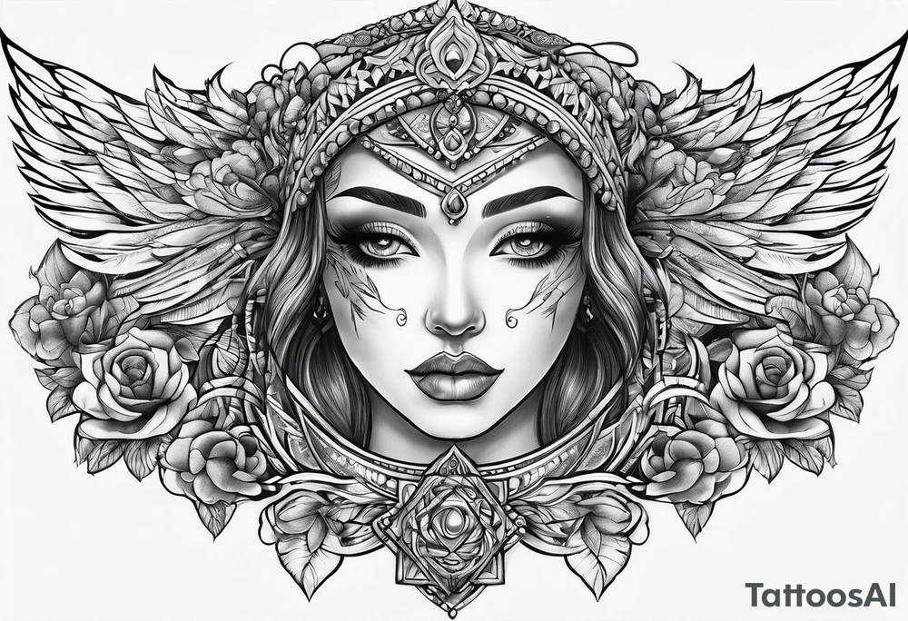 Rectangle sketch tattoo idea
