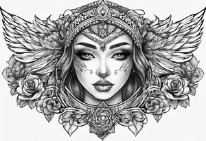 Rectangle sketch tattoo idea