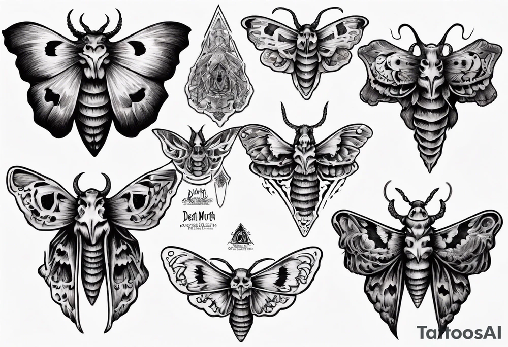 Death moth tattoo idea