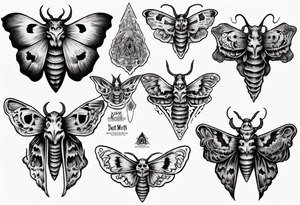 Death moth tattoo idea