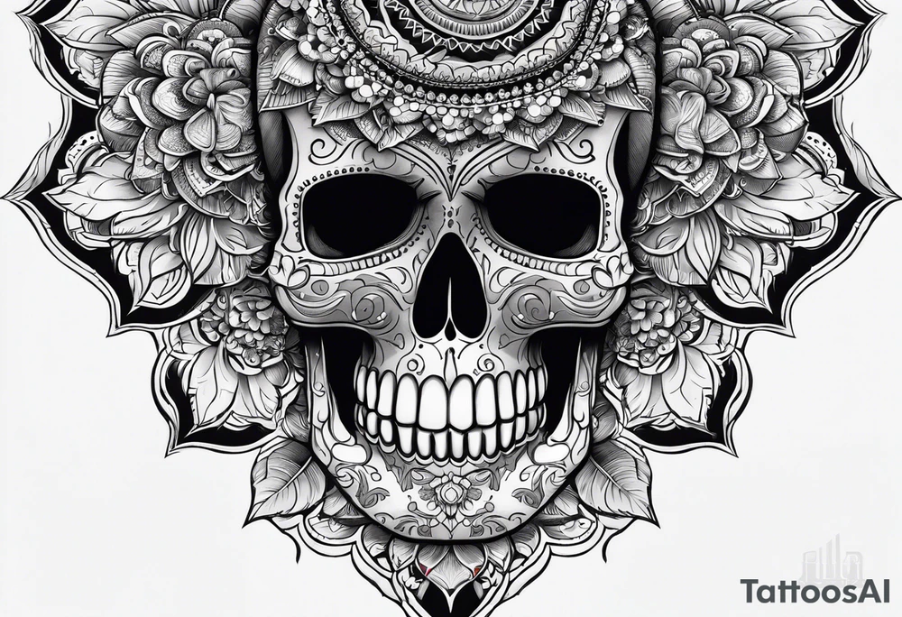 Skull mandala tattoo idea