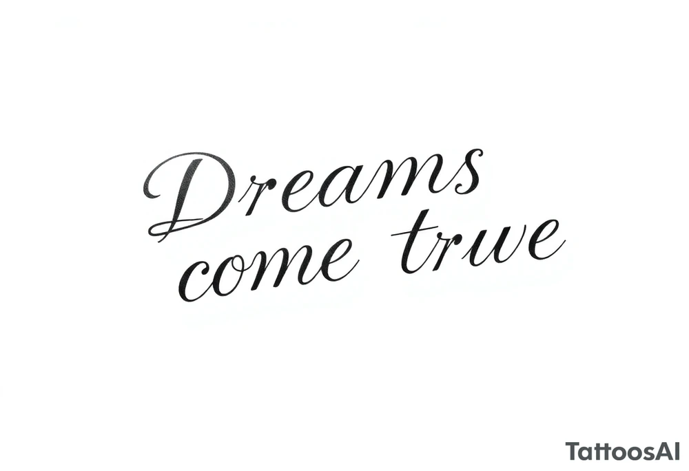 Dreams come true tattoo idea