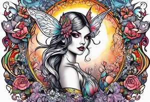 Evil fairy tattoo idea
