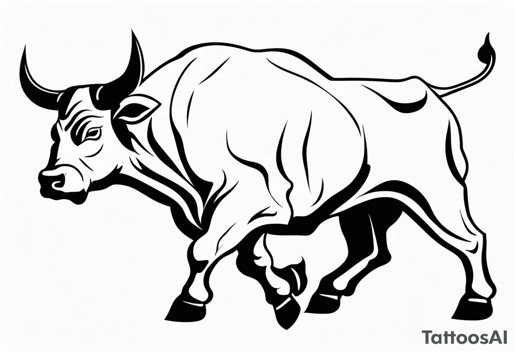 wrestling a bull tattoo idea