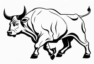 wrestling a bull tattoo idea