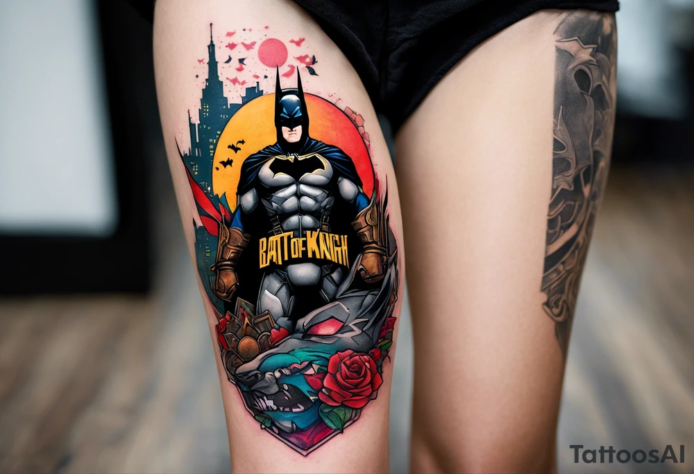 A colorful mashup inspired by some videogames and movies that I love for my calf. Here are the games and movies: Batman The Dark Knight,Deadpool, Counterstrike, Fallout, Borderlands, Lord of the rings tattoo idea