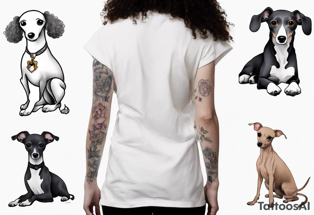Mini Poodle and an Italian greyhound tattoo idea