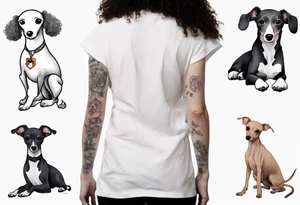 Mini Poodle and an Italian greyhound tattoo idea