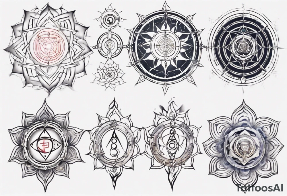 Energy chakra in alignment with self tattoo idea