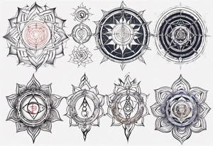 Energy chakra in alignment with self tattoo idea