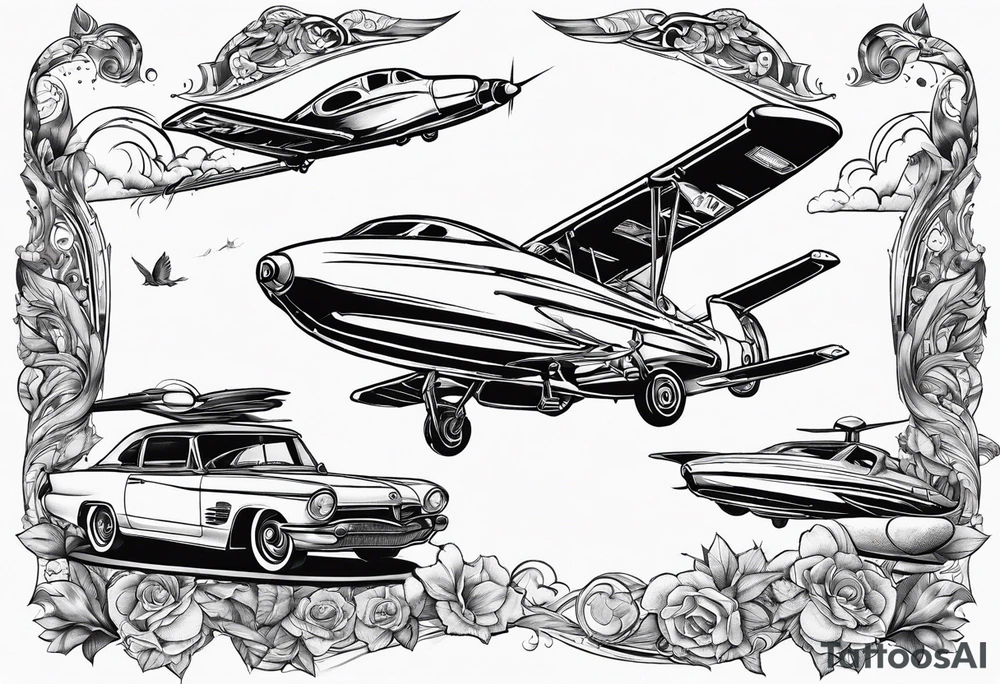flying cars tattoo idea
