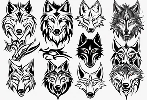 wolfs head tattoo idea