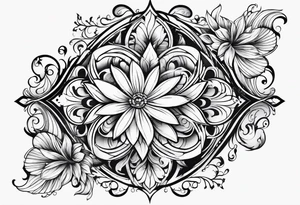 Swirls and whirls from fingers to elbow half sleeve tattoo idea