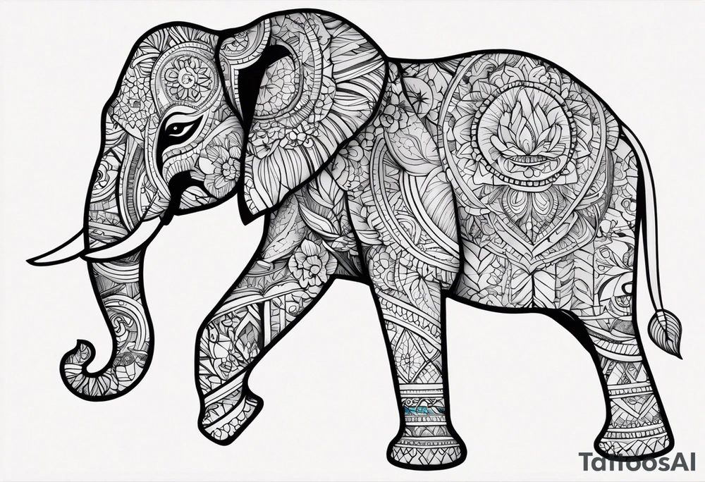 Baby elephant tattoo idea