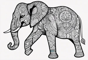 Baby elephant tattoo idea