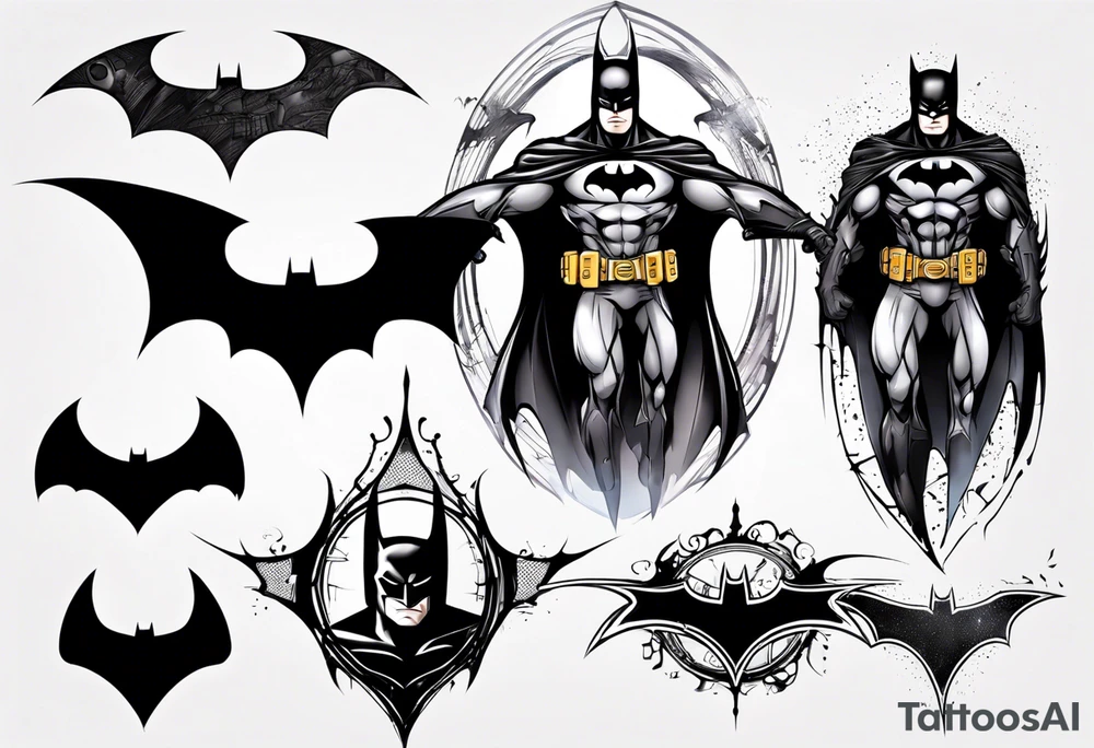 batman gotham sleeve tattoo idea